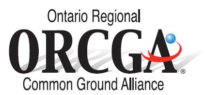The Ontario Regional Common Ground Alliance (ORCGA)